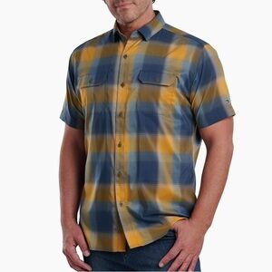 Kuhl Response Button Up Short Sleeve Shirt Size Medium Hiking Outdoor Quick Dry